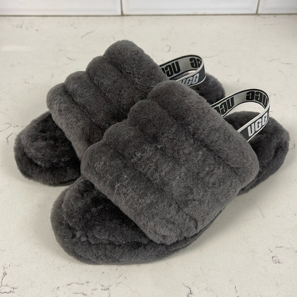 UGG Fluff Yeah Slide Women’s Size 5 Charcoal Grey